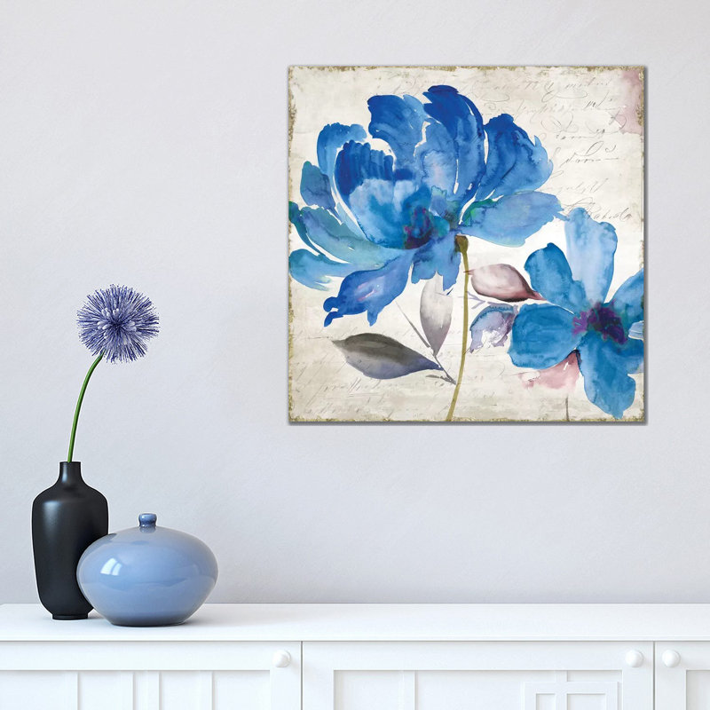 In The Wind, Blue II by Asia Jensen - Wrapped Canvas Painting