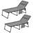 Outsunny Folding Chaise Lounge Set With 5-Level Reclining Back