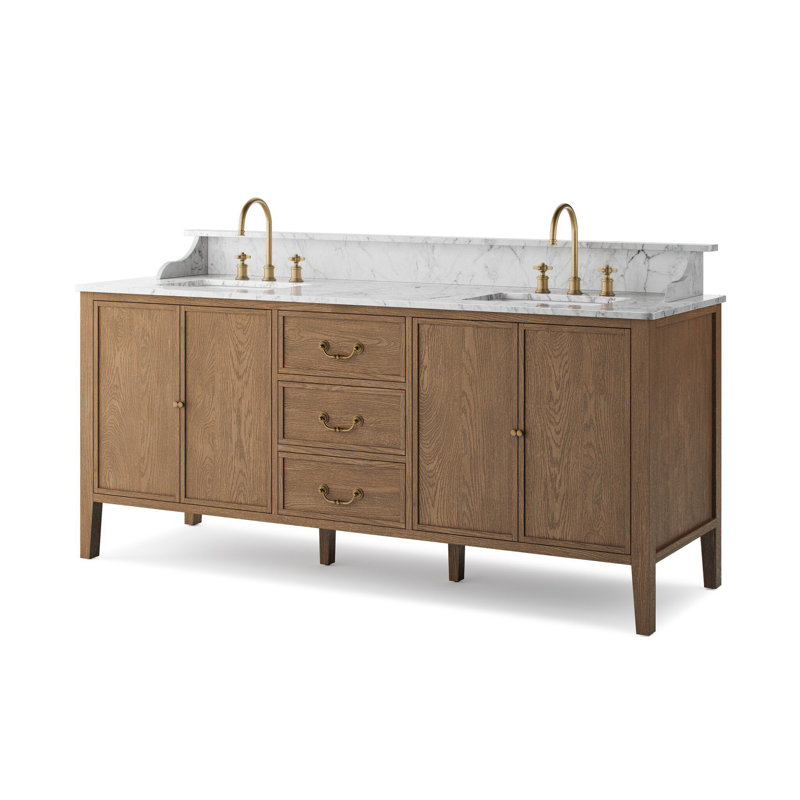 Elliston Double Vanity-Carrara Marble