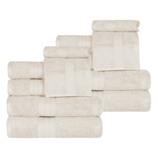 Atlas Cotton Plush Soft Highly-Absorbent Heavyweight Luxury 12 Piece Assorted Towel Set