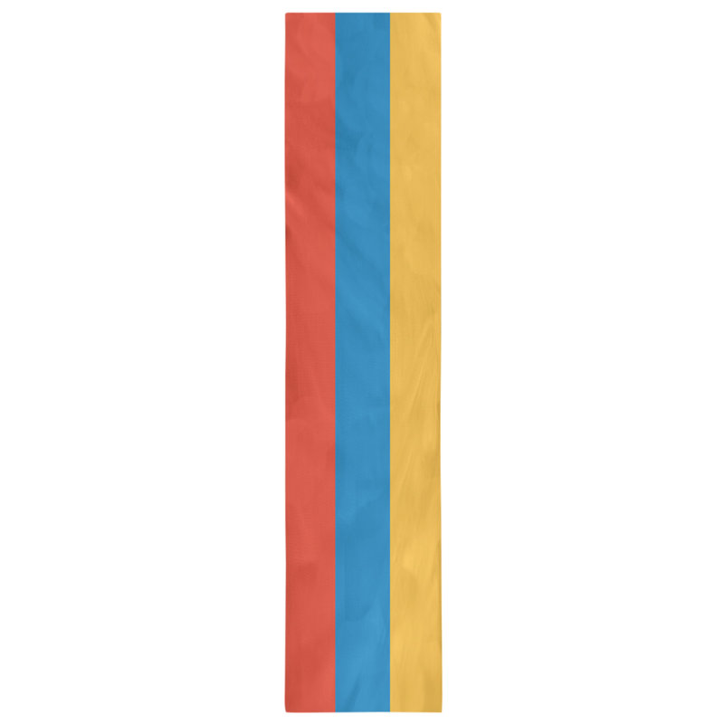 Chemin de table basket Oklahoma City, L 72 po x l 16 po, Orange / Bleu / Jaune, Polyester sergé