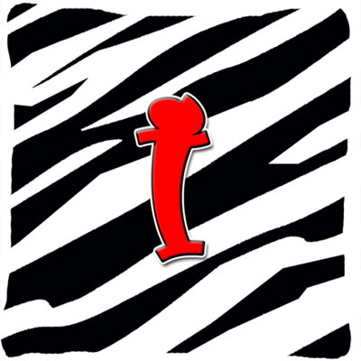 Monogramme initiale Zebra intérieur/extérieur Throw Pillow