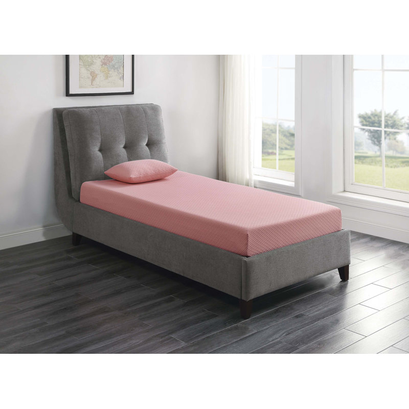 Ensemble de matelas simple 7 pouces et de coussins en mousse viscoélastique imprégnée de gel