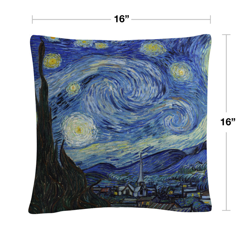 Coussin décoratif 16 x 16 Vincent Van Gogh