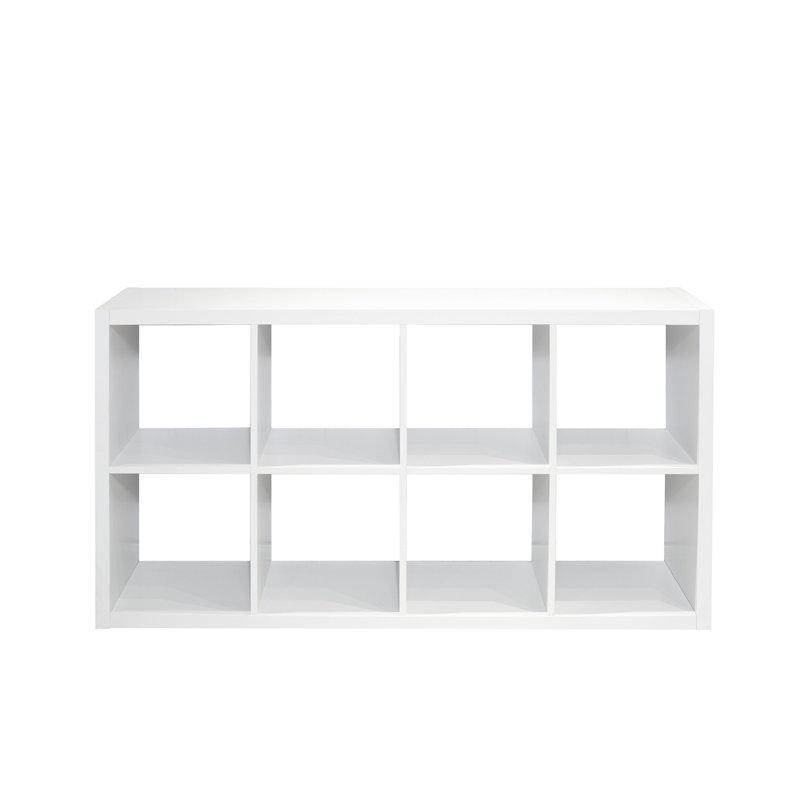 Smart Cube 8-Cube Organizer Storage With Opened Back Shelves, White