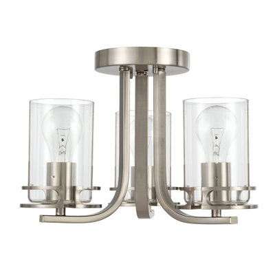Ahsir Glass Semi Flush Mount