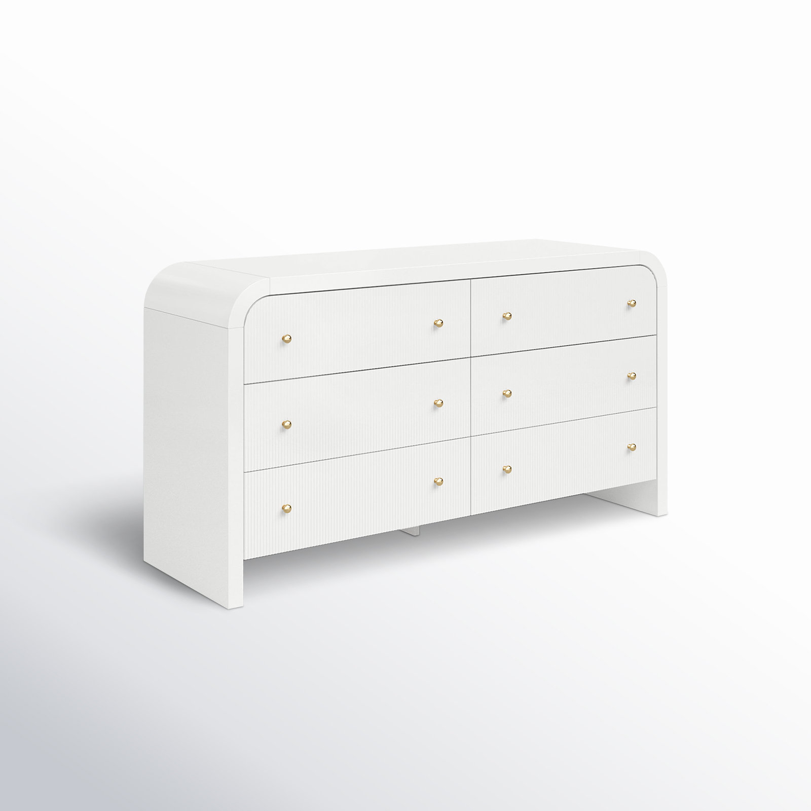 Liabella 6 Drawer 62" W Dresser, White