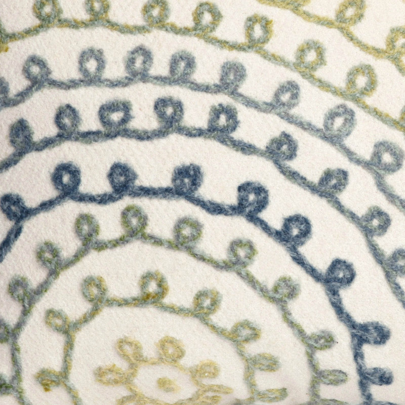  Ombre Threads Outdoor Rectangular Pillow Cover & Insert, White/Blue