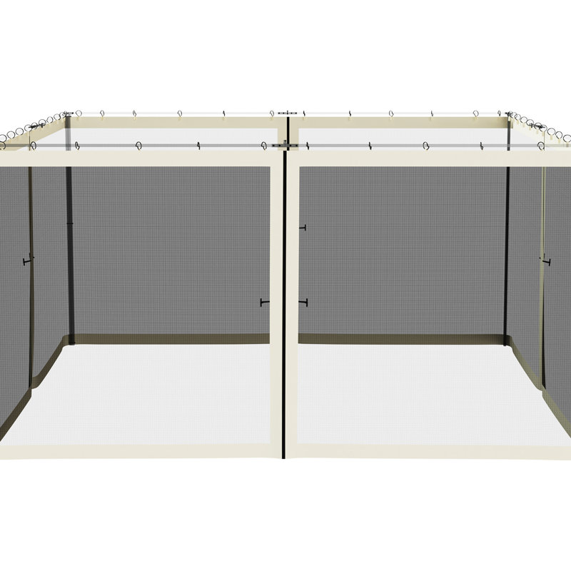 Remplacement du filet de pavillon de jardin, améliore la protection de l'intimité à l'extérieur du filet de patio sur le côté, améliore l'ambiance et la fonctionnalité