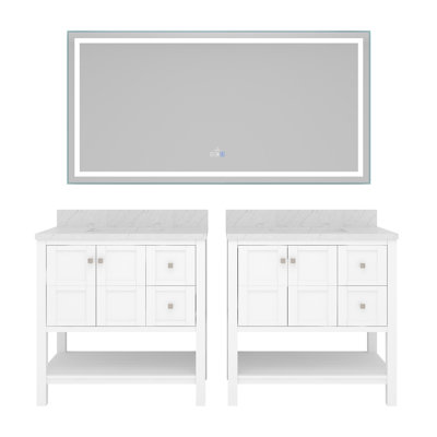 Ensemble de meuble-lavabo double 36 "avec miroir