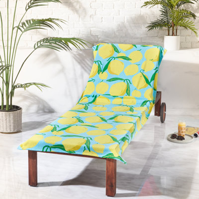 Lemons Cotton Beach Sun Lounger Towel