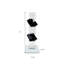 Chandelle de table 9 po en cristal noir et transparent