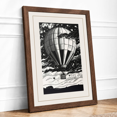 Balloon Among the Trees Vintage - Framed Print