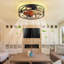 Ventilateur de plafond encastré à profil bas de 19 po avec lumière et télécommande, style campagnard rustique, moteur réversible silencieux pour la chambre à coucher et le salon