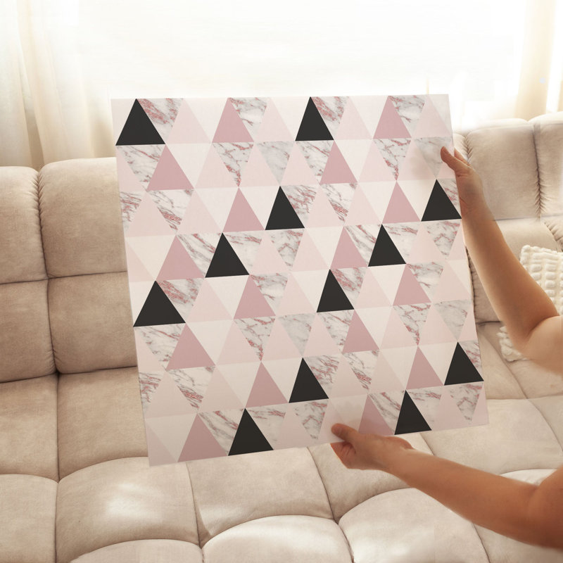 Abstract Triangle Pattern I Mid-Century Modern Unframed Art Print, 20" H x 20" W