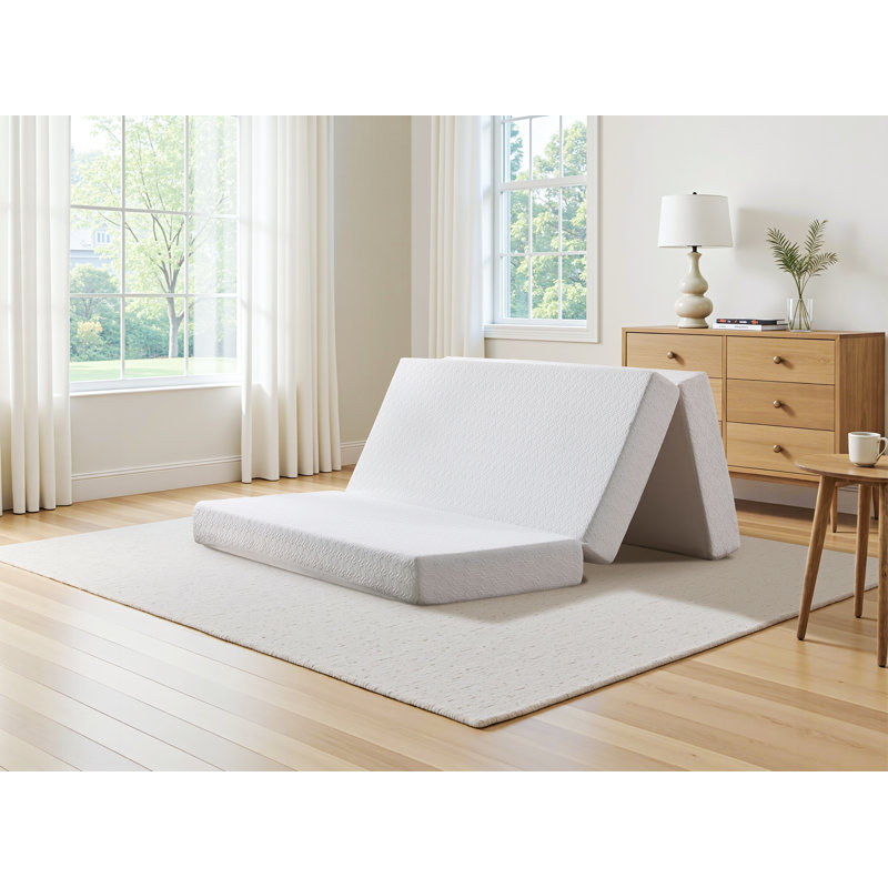 Matelas en mousse viscoélastique pliable 6 "avec housse antidérapante pour lit escamotable 6", Lit double