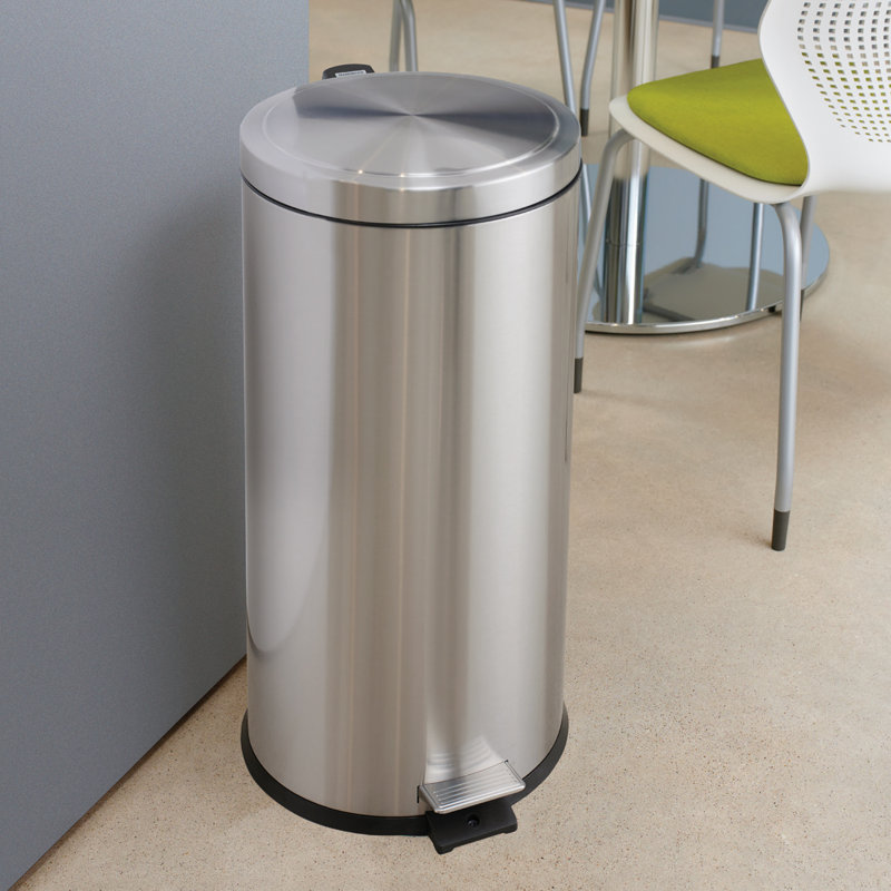 Stainless Steel 8 Gallon Trash Can