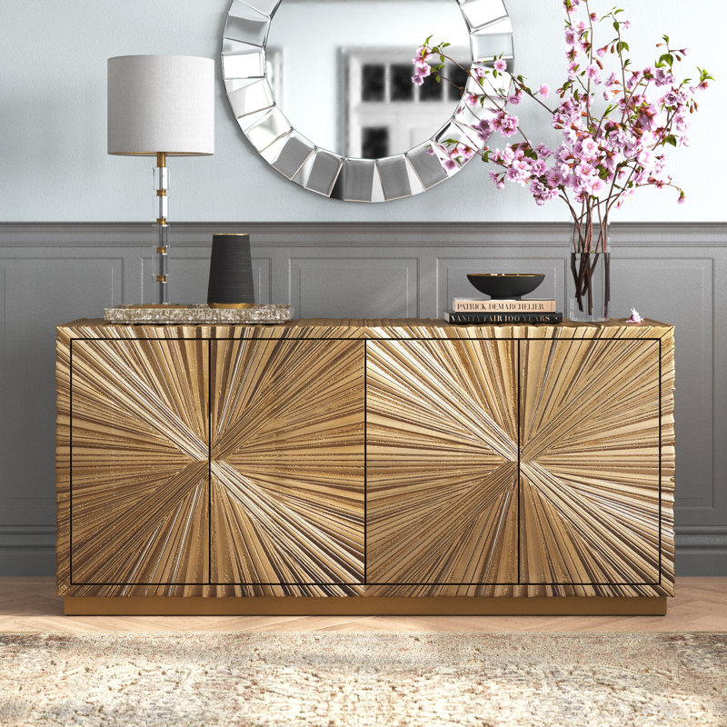 Golda 66'' Wide Sideboard, Gold