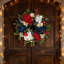 Couronne de 20 pouces le 4 juillet, couronnes patriotiques pour porte d'entrée, guirlandes de fleurs d'hortensia rouge et bleu avec marguerite pour le jour du souvenir