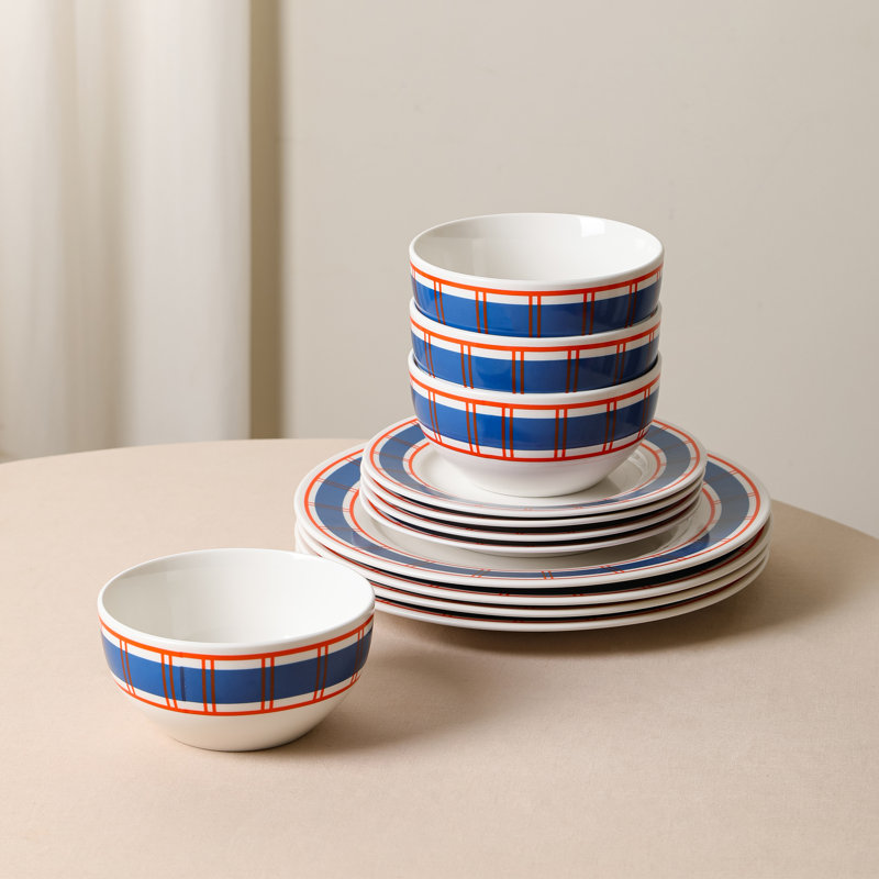 Cade 24-Piece Dinnerware Set Porcelain