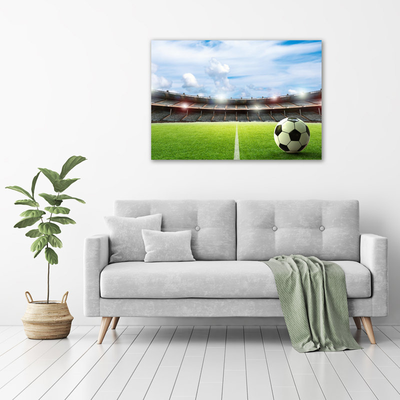 Ball On Turf - Wrapped Canvas Print