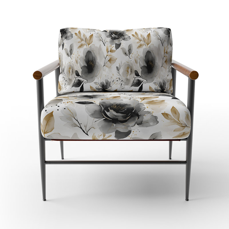 Chaise rembourrée Country Farmhouse - Fauteuil Whisper, Bras ronds bruns