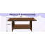 Table basse, double couche rectangulaire de 47 pouces avec fonction de rangement
