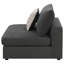 Chaise rembourrée sans accoudoirs avec coussins Duncan