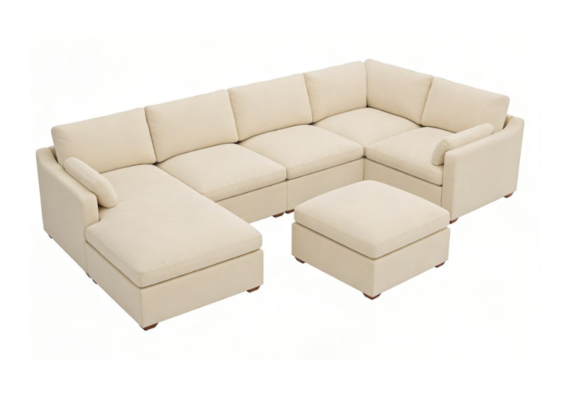 Canapé modulaire réversible en L