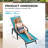 Set of 2 Outdoor Lounge Chairs with 5-Position Adjustable Backrest, PVC-coated polyester Fabric, Metal Frame for Patio, Garden, Poolside, Balcony-1803124531