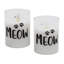 Bougies DEL en verre à piles, Meow - 2 pièces