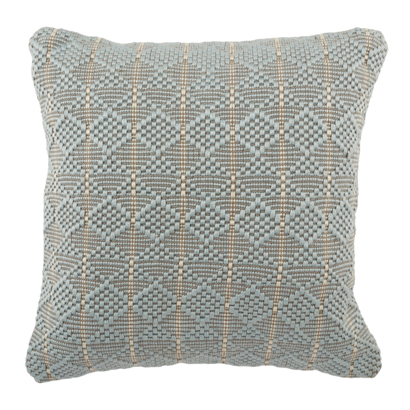 Levon Embroidered Indoor/Outdoor Throw Pillow, Light Blue/Gray, Pillow Cover Only - No Insert