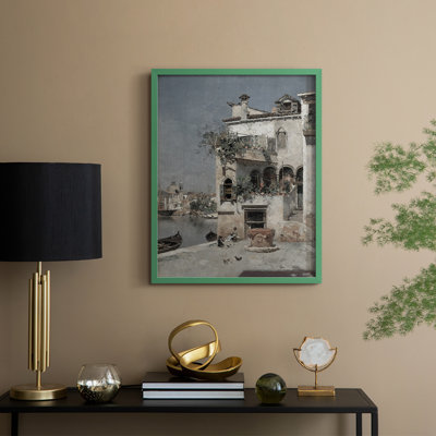 «Vintage Landscape CLVI», reproduction encadrée - bois massif