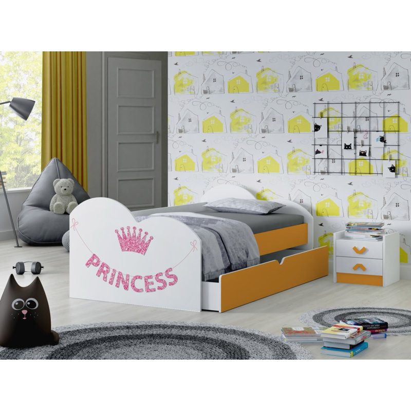 Henton Storage Kids Bed, Orange