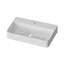Lavabo vasque rectangulaire blanc brillant 32 po avec fixation pour robinet Voltaire