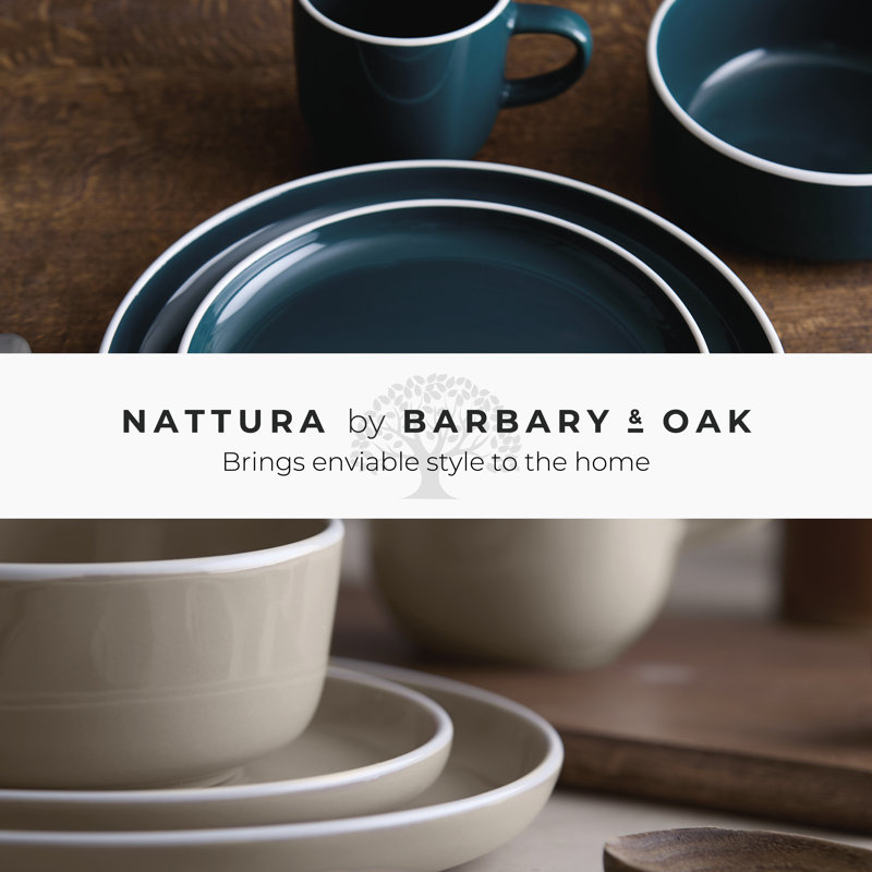 Piece Stoneware Dinnerware Set - Service for 4, Teal