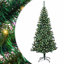 vidaXL Artificial Pre-lit Christmas Tree Green PVC and Metal-1369354664