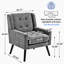 Fauteuil capitonné à dossier large rembourré-1592346162