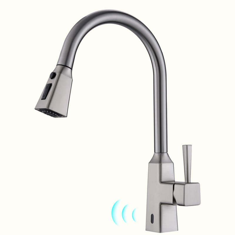HOOSENG Pull Down Touchless Kitchen Faucet, Brushed Nickel