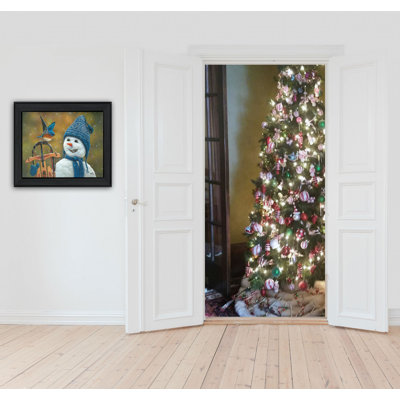 Snow Brother Snowman  Framed Print Wall Art