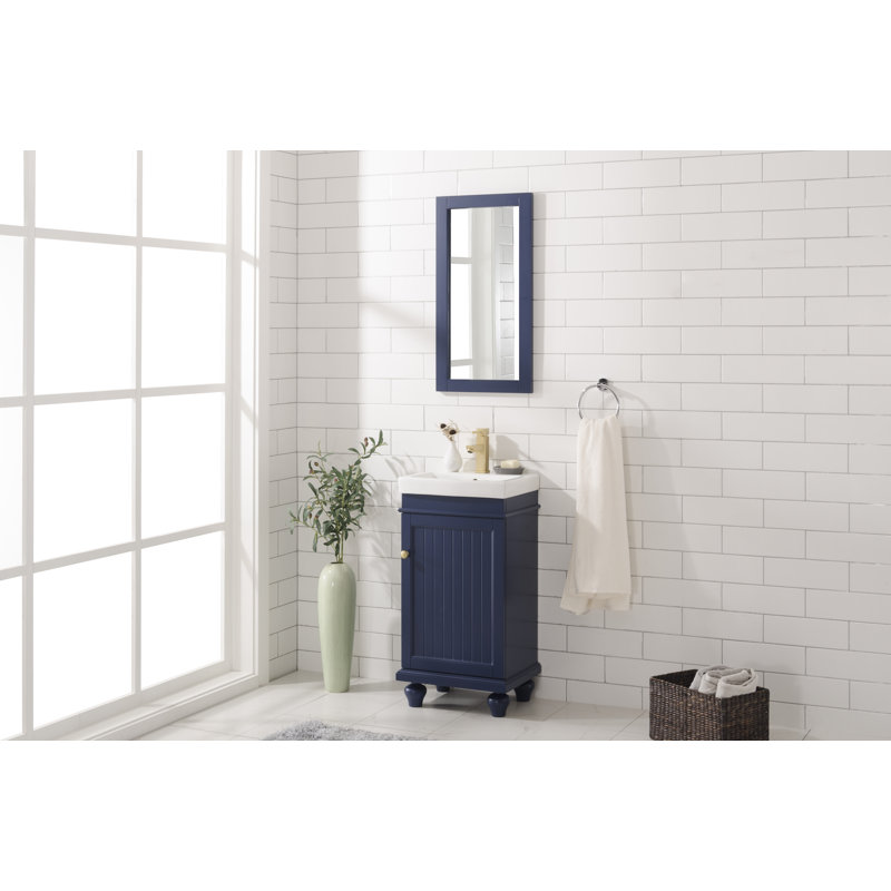 Ensemble de meuble-lavabo simple 17 po Gros, Bleu