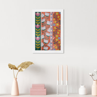 Motif floral coloré par Birch Lane ™ - reproduction de cadre photo
