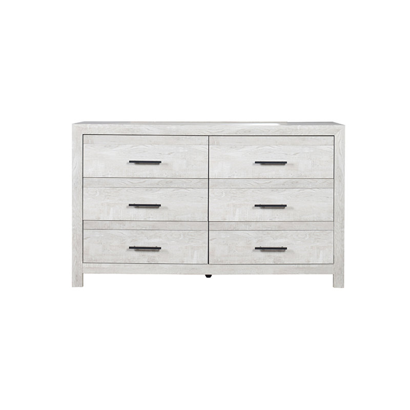 Zarrah 63'' W 6 - Drawer Dresser, Rustic Oak