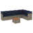 Coussin bleu marine / structure grise est en rupture de stock