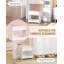 Dressing Table Stool, Soft Padded Vanity Stool, Makeup Chair with Non-Slip Foot Pads for Dressing Room, Bottom Storage, Bedroom, Entryway-2019965236