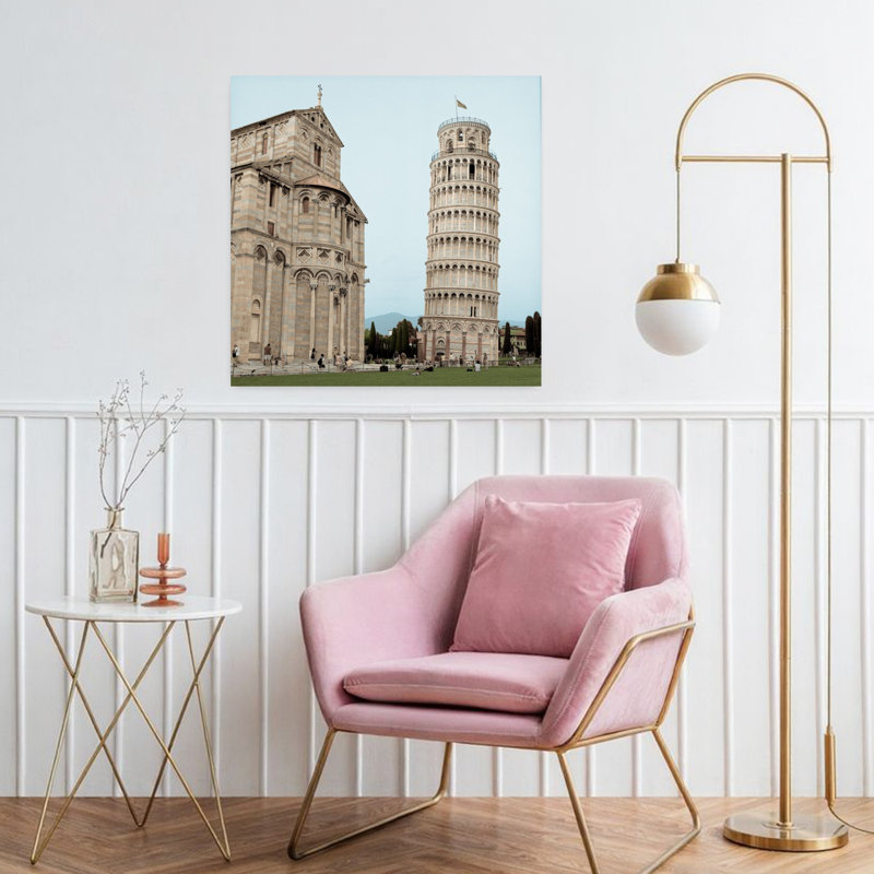 Pisa Tower 1 Contemporary Architecture Art, 32" H x 32" W