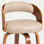 Tabouret de comptoir pivotant moderne de 26 po avec cadre en bois cintré-572163344-763709909