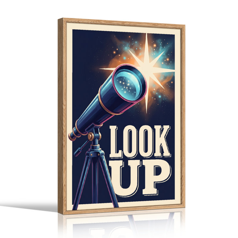 «Look Up», reproduction d'art sur toile, ensemble de 1, Natural, H 24 po x l 18 po
