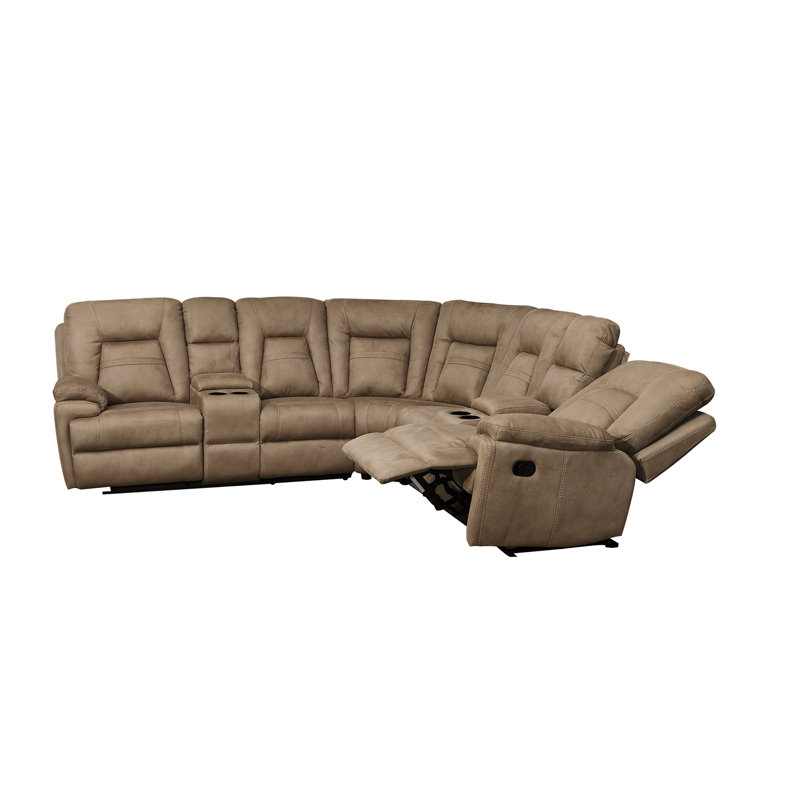 Copland Upholstered Reclining L-Shaped Sectional Symmetrical