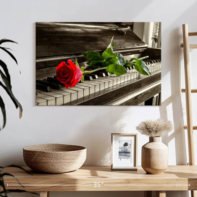 Rose On Piano